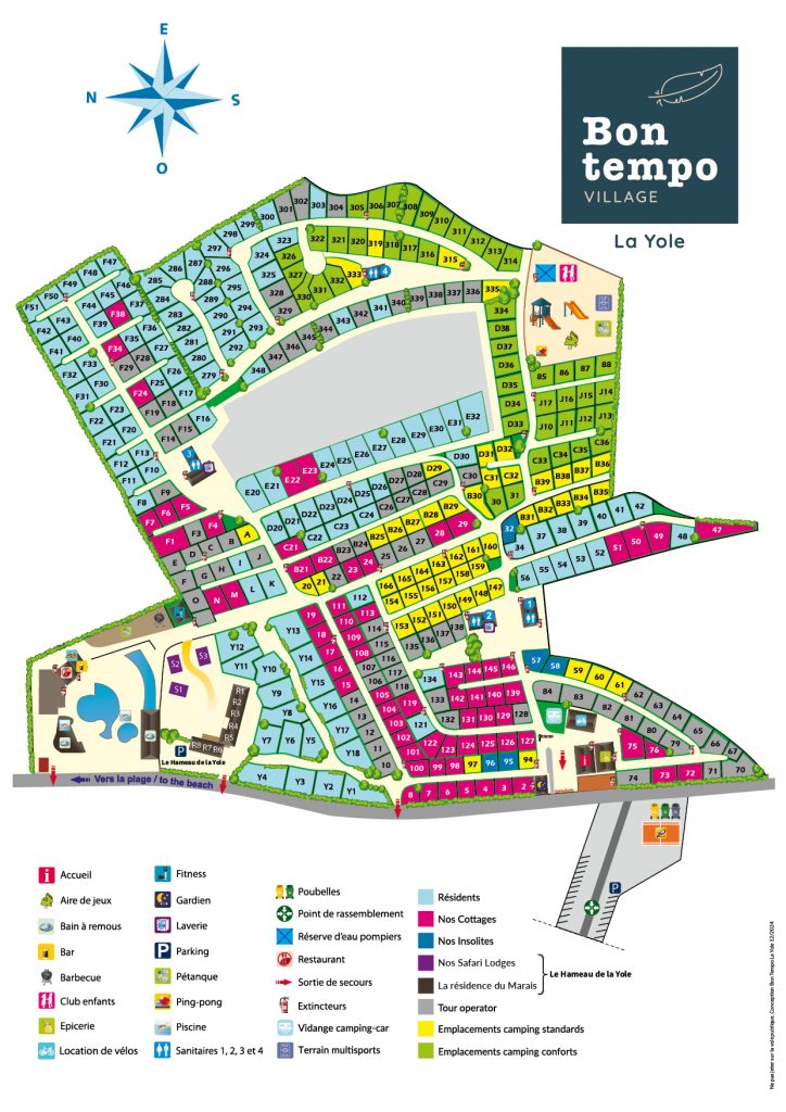 Découvrez le plan du camping
